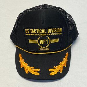US Tactical Division WF1 Mesh Snapback Baseball Hat Black Otto Collection